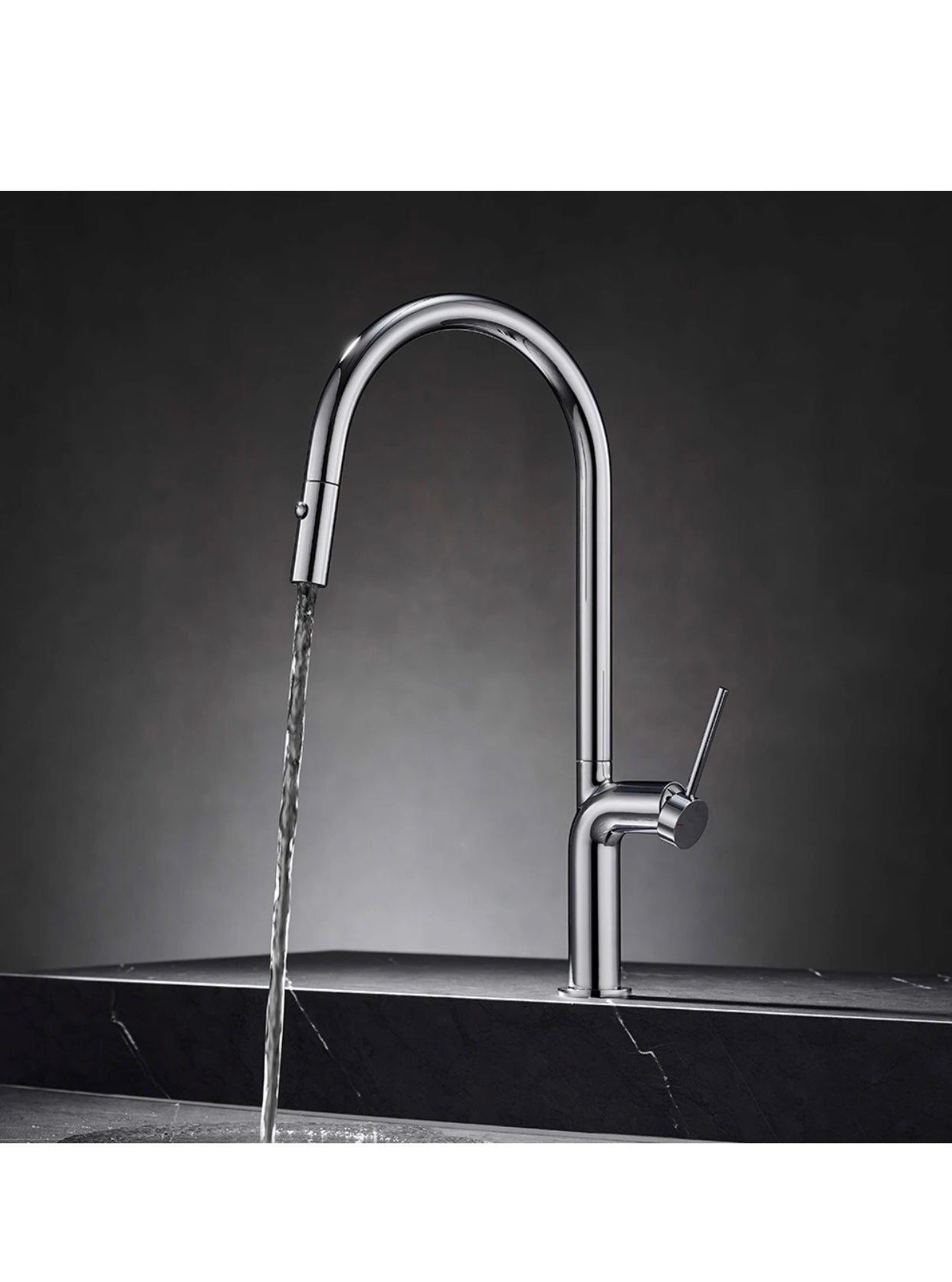 AvaMalis 2 ways sprayers  kitchen faucet brass gun gray flexible pull out kitchen bar sink faucet pull down sprayer