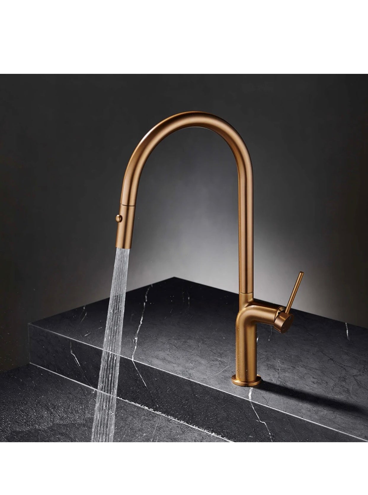 AvaMalis 2 ways sprayers  kitchen faucet brass gun gray flexible pull out kitchen bar sink faucet pull down sprayer