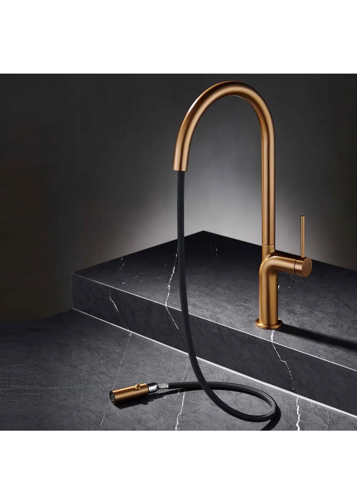 AvaMalis 2 ways sprayers  kitchen faucet brass gun gray flexible pull out kitchen bar sink faucet pull down sprayer