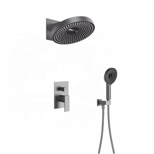 A|M Aquae Round Head Waterfall Bath Shower set