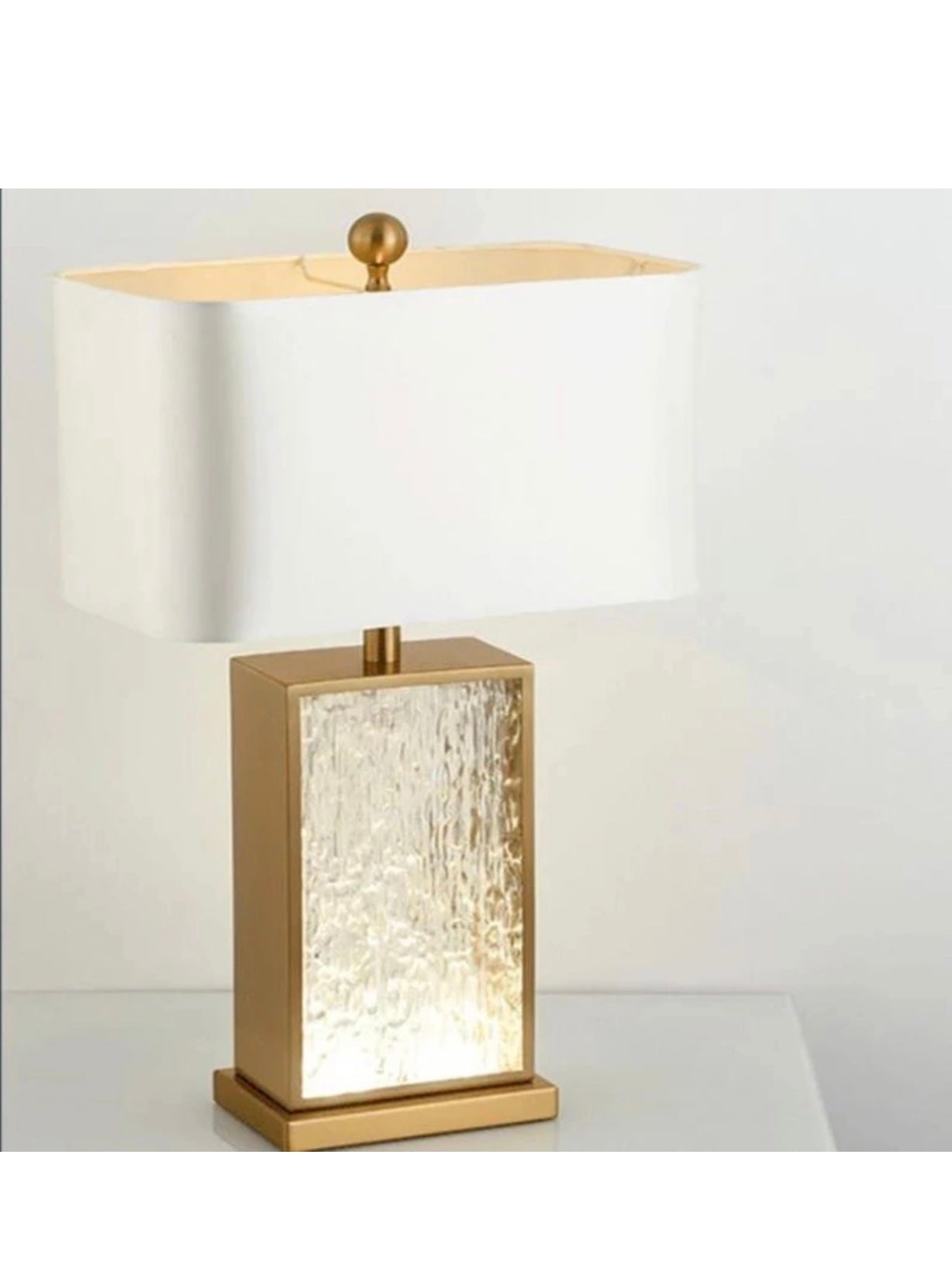 Lux glass metal table lamp