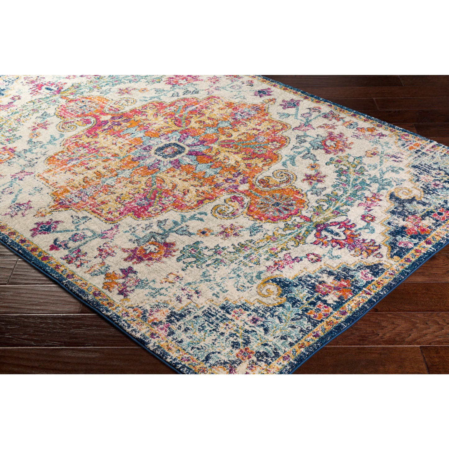 Art of Knot Sandhya Traditional Blue Area Rug; 5'3" x 7'3"