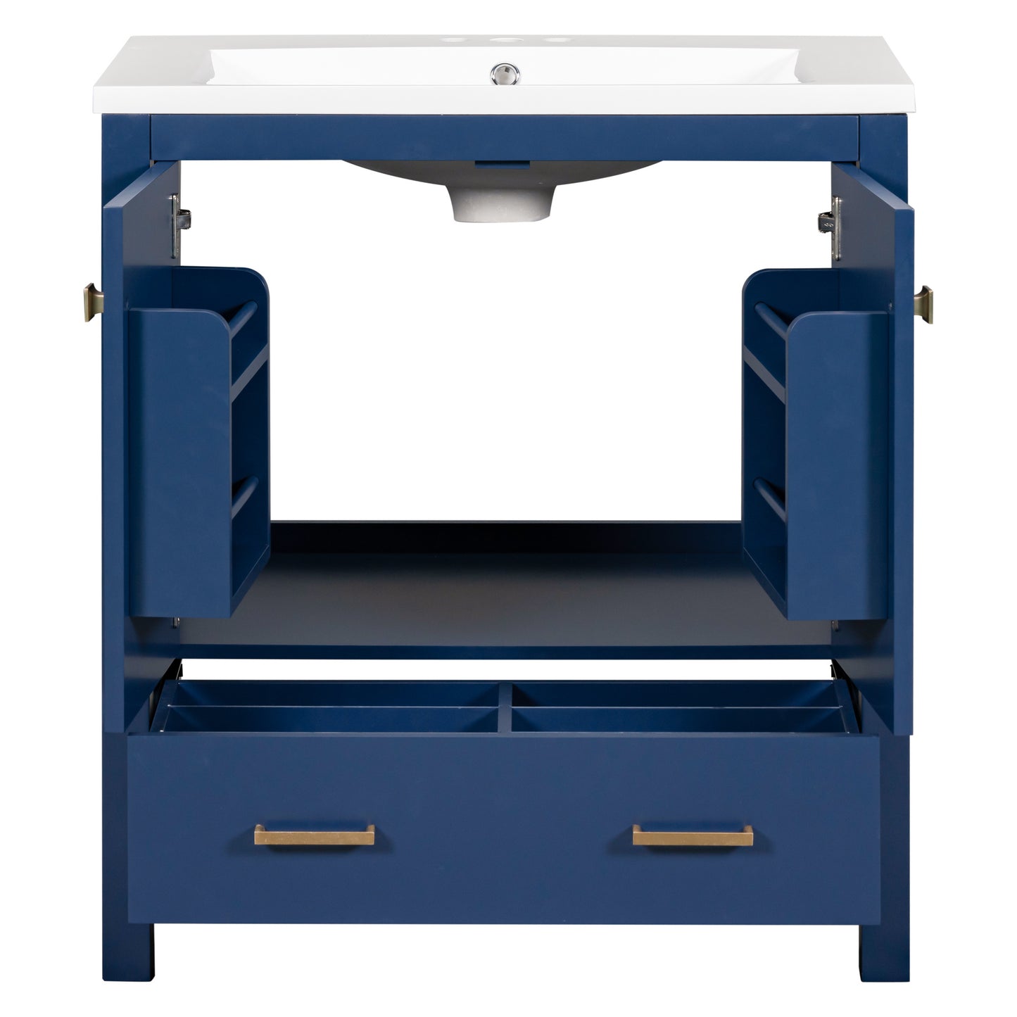 AvaMalis [Cabinet Only] 30" Blue Bathroom Vanity